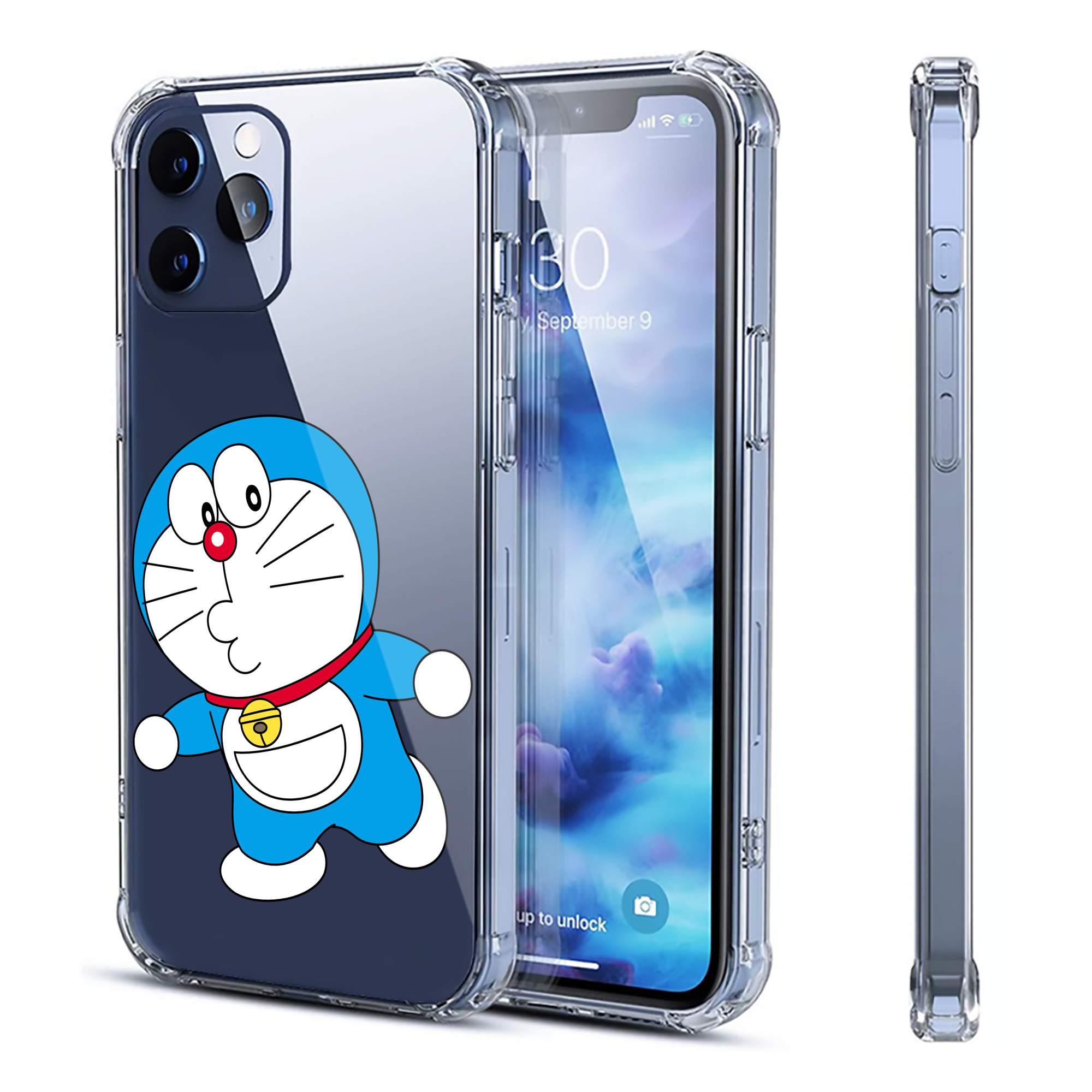 （画像用） ドラえもん Doraemon 【iPhone 12シリーズ対応】透明スマホケース（クリアソフトケース）